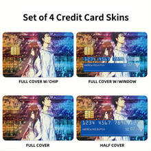Load image into Gallery viewer, Kurisu Makise and Rintarou Okabe  Credit Card Skins (4-in-1 Pack)
