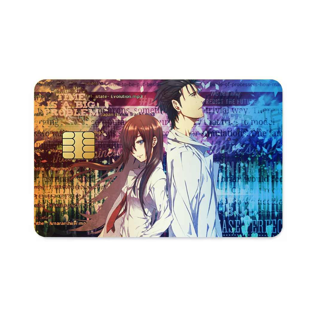 Kurisu Makise and Rintarou Okabe  Credit Card Skins (4-in-1 Pack)
