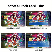 Load image into Gallery viewer, Kurisu &amp; Mayuri Christmas Cheer  Credit Card Skins (4-in-1 Pack)
