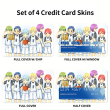 Load image into Gallery viewer, Kuroko&#39;s Basketball Tetsuya Kuroko, Daiki Aomine, Atsushi Murasakibara  Credit Card Skins (4-in-1 Pack)
