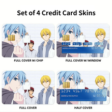 Load image into Gallery viewer, Kuroko&#39;s Basketball Tetsuya Kuroko, Taiga Kagami  Credit Card Skins (4-in-1 Pack)
