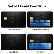 Load image into Gallery viewer, L  Credit Card Skins (4-in-1 Pack)
