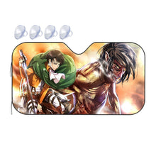 Load image into Gallery viewer, Levi and Eren (Titan)  Car Sunshade
