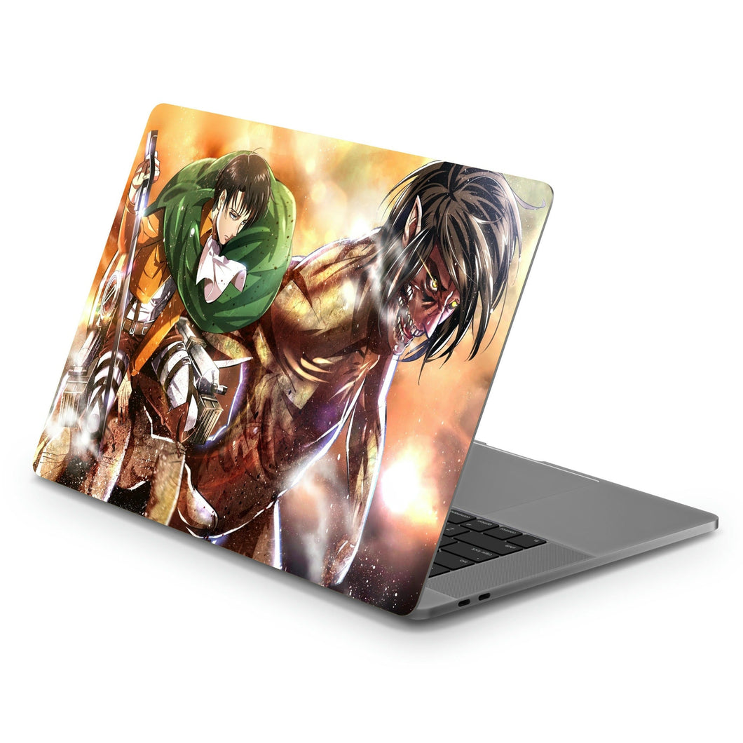 Levi and Eren (Titan)  Macbook Skin
