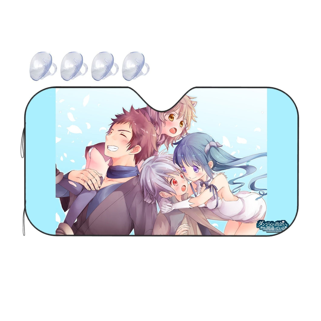 Liliruca,Bell,Hestia and Welf  Car Sunshade