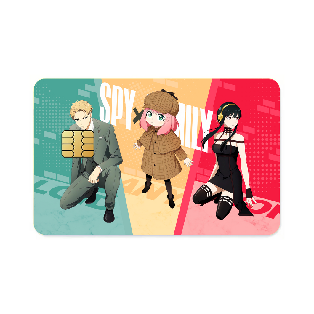 Loid Forger, Anya Forger & Yor Forger Credit Card Skins (4-in-1 Pack)