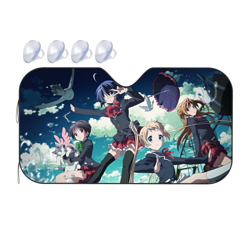 Love, Chunibyo & Other Delusions Rikka Takanashi, Sanae Dekomori, Shinka Nibutani, Kumin Tsuyuri  Car Sunshade
