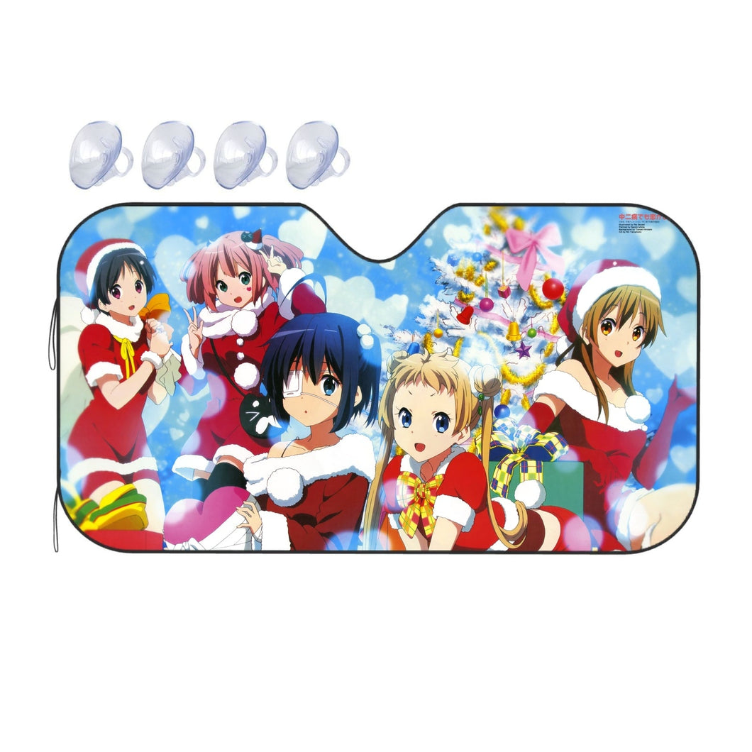 Love, Chunibyo & Other Delusions Rikka Takanashi, Sanae Dekomori, Shinka Nibutani, Kumin Tsuyuri  Car Sunshade