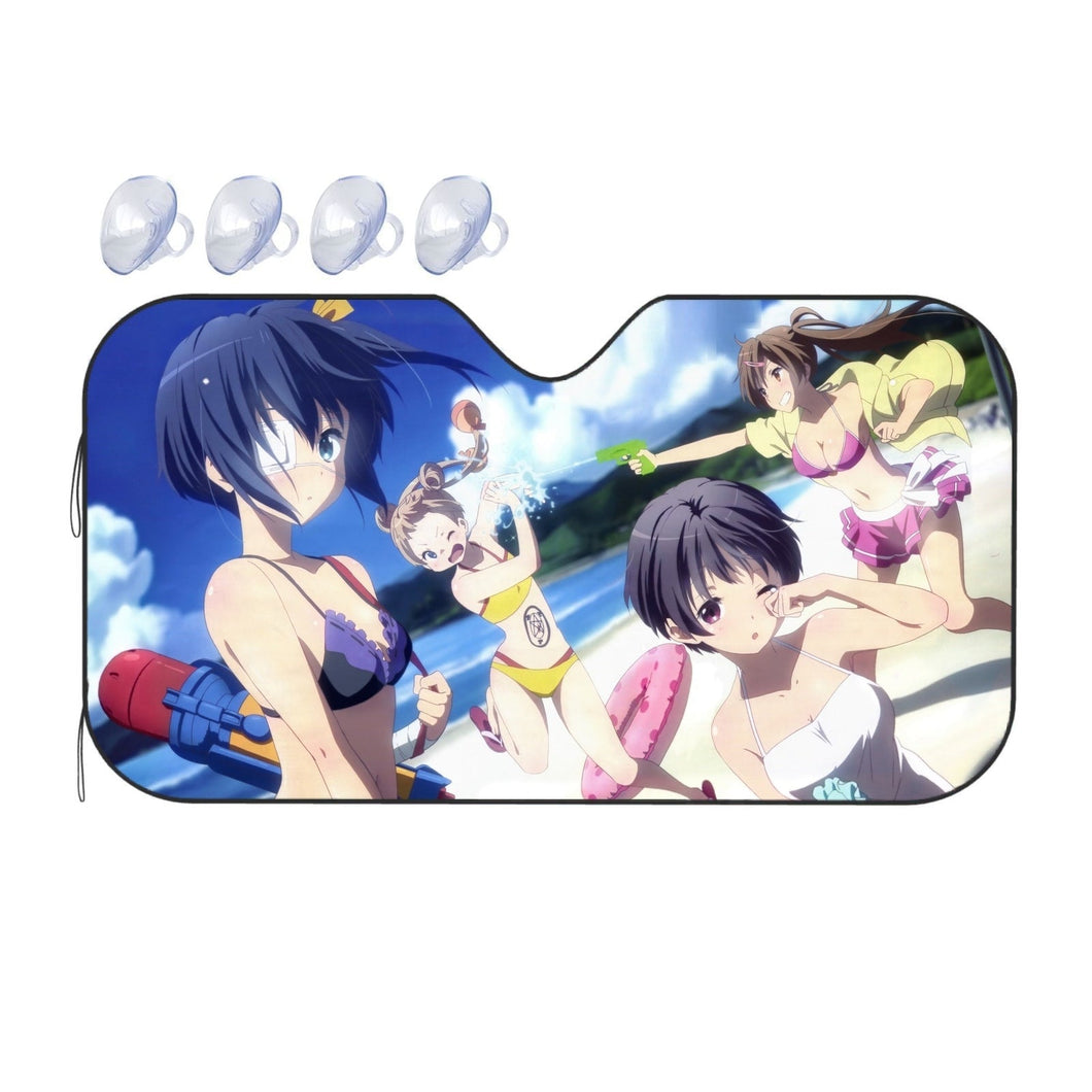Love, Chunibyo & Other Delusions Rikka Takanashi, Sanae Dekomori, Shinka Nibutani, Kumin Tsuyuri  Car Sunshade