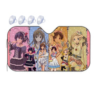 Love, Chunibyo & Other Delusions Rikka Takanashi, Sanae Dekomori, Shinka Nibutani, Kumin Tsuyuri  Car Sunshade