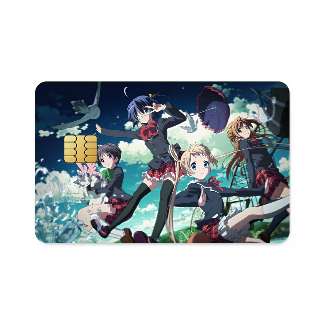 Love, Chunibyo & Other Delusions Rikka Takanashi, Sanae Dekomori, Shinka Nibutani, Kumin Tsuyuri  Credit Card Skins (4-in-1 Pack)