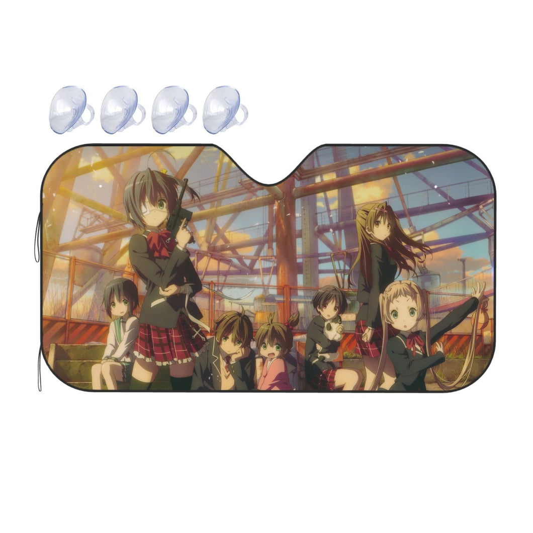 Love, Chunibyo & Other Delusions Rikka Takanashi, Sanae Dekomori, Shinka Nibutani, Kumin Tsuyuri, Kuzuha Togashi  Car Sunshade
