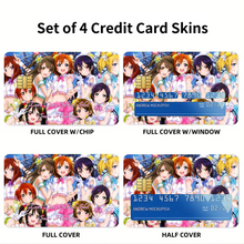 Load image into Gallery viewer, Love Live! Maki Nishikino, Kotori Minami, Umi Sonoda, Honoka Kousaka, Rin Hoshizora  Credit Card Skins (4-in-1 Pack)
