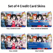 Load image into Gallery viewer, Love Live! Maki Nishikino, Kotori Minami, Umi Sonoda, Honoka Kousaka, Rin Hoshizora  Credit Card Skins (4-in-1 Pack)
