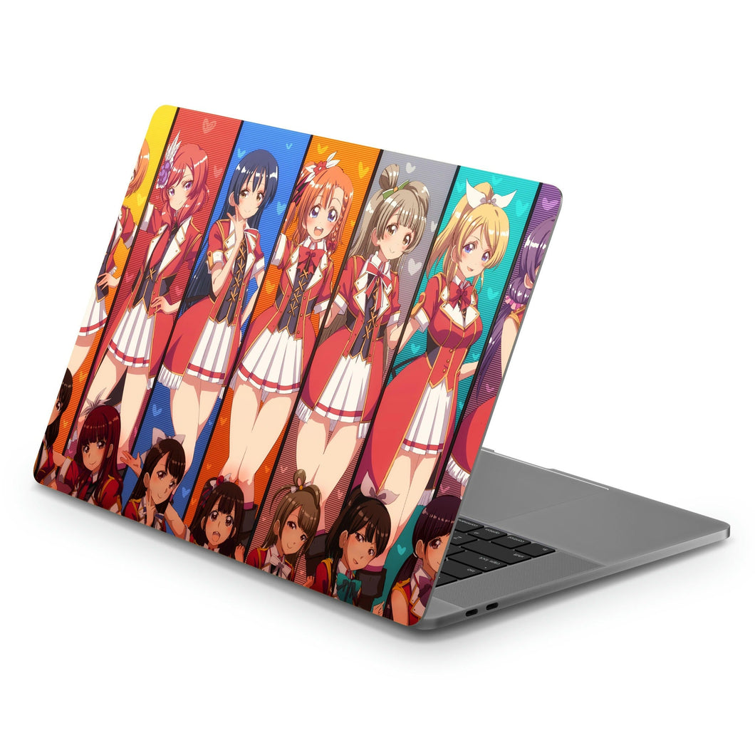 Love Live! Maki Nishikino, Kotori Minami, Umi Sonoda, Honoka Kousaka, Rin Hoshizora  Macbook Skin