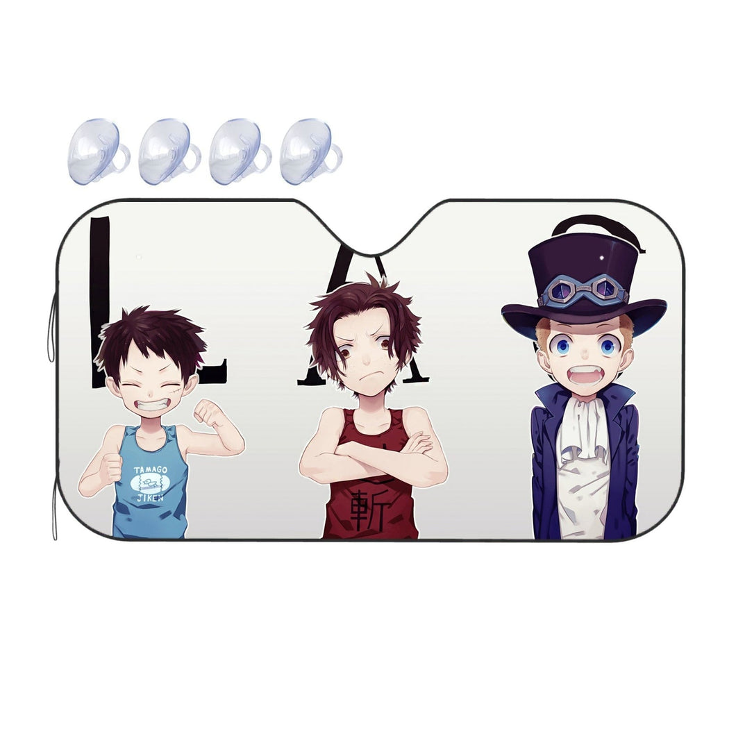Luffy,Ace and Sabo  Car Sunshade