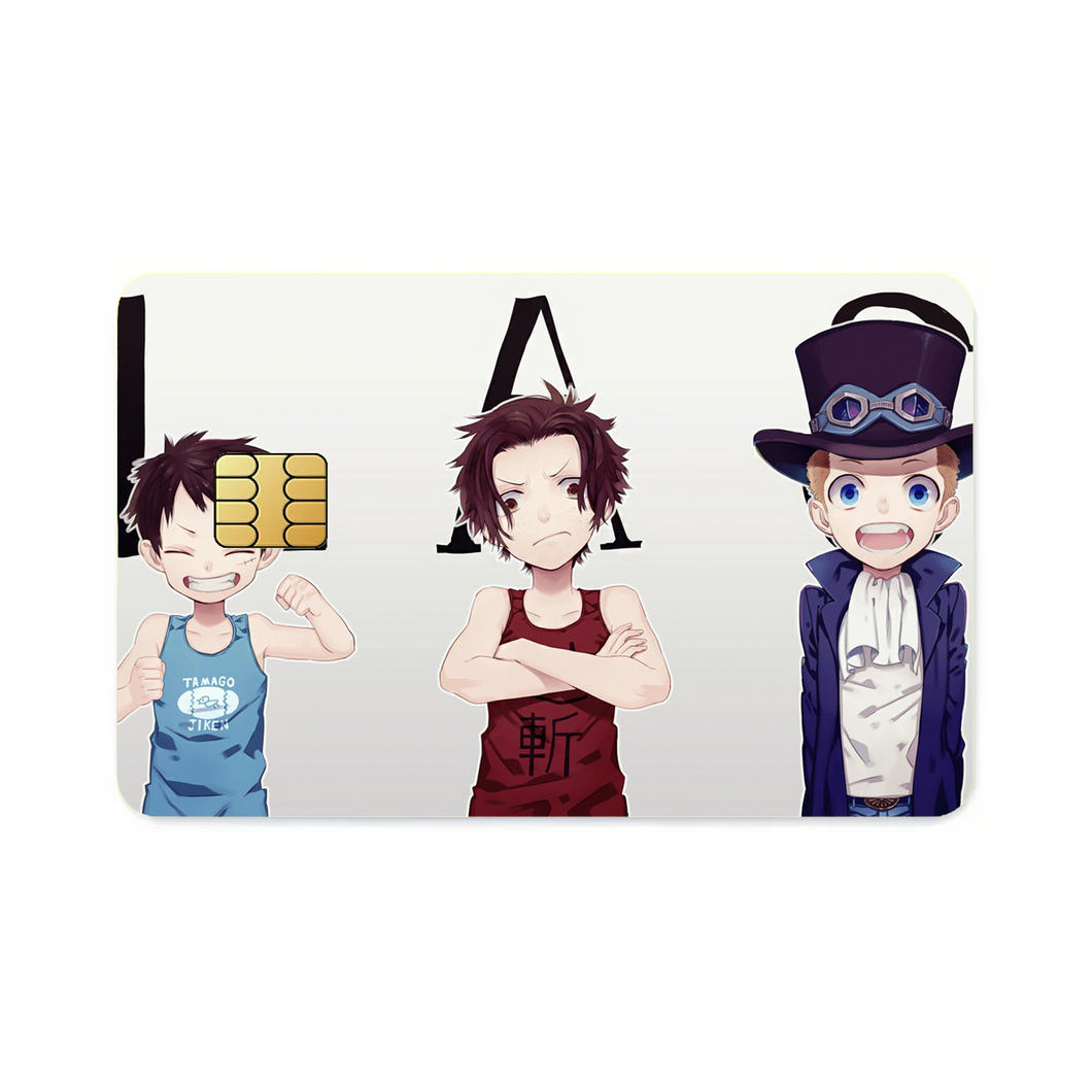 Luffy,Ace and Sabo  Credit Card Skins (4-in-1 Pack)