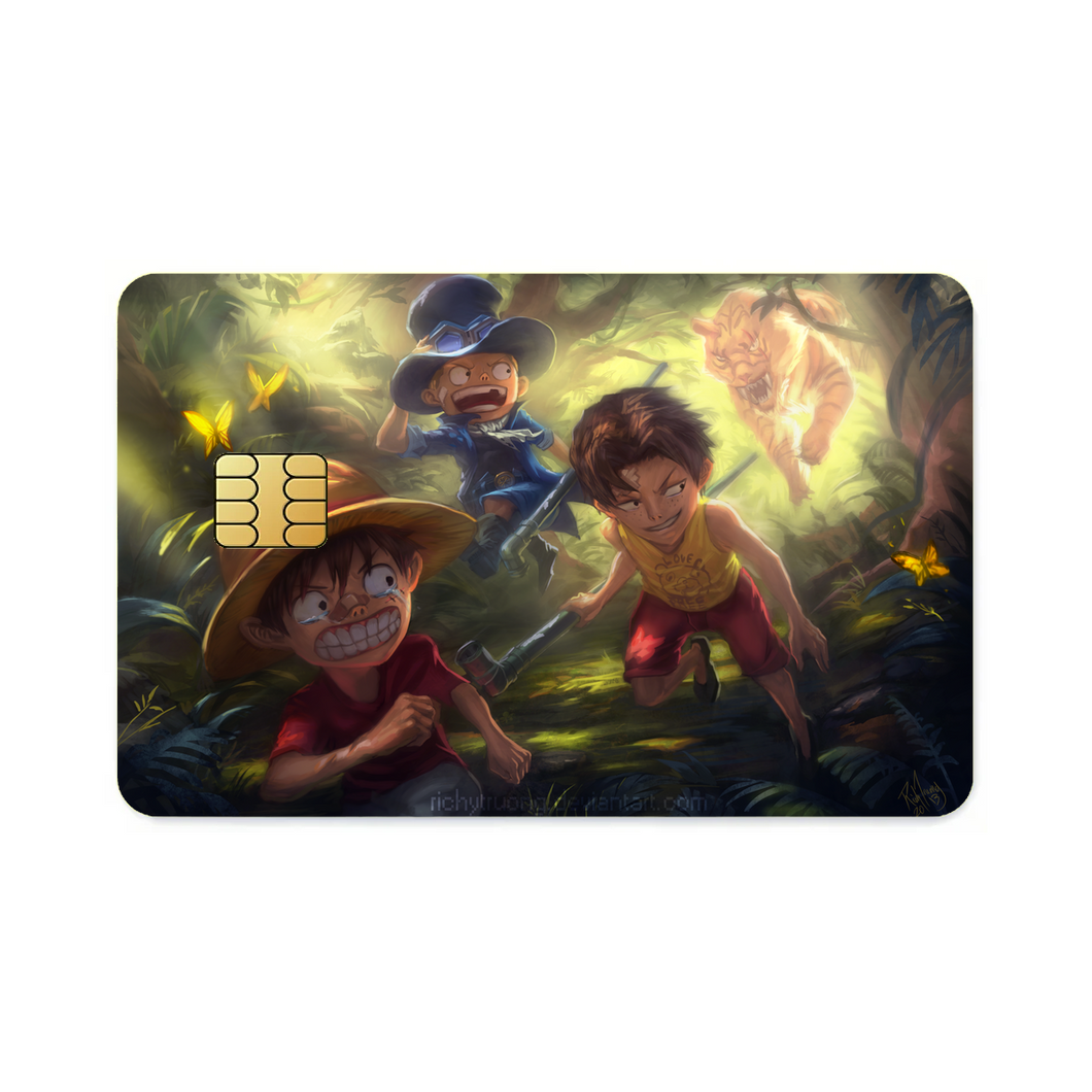 Luffy, Ace and Sabo  Credit Card Skins (4-in-1 Pack)