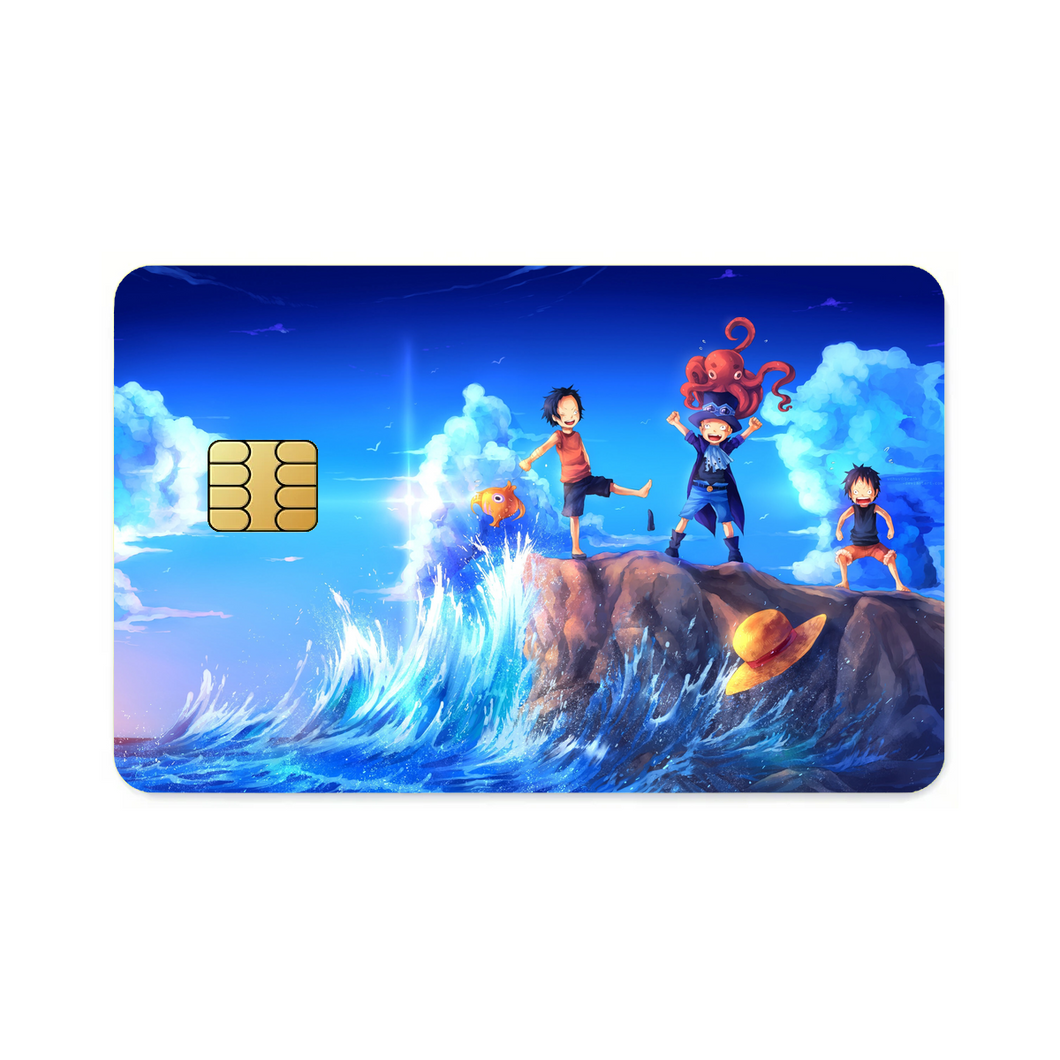 Luffy, Ace and Sabo Credit Card Skins (4-in-1 Pack)