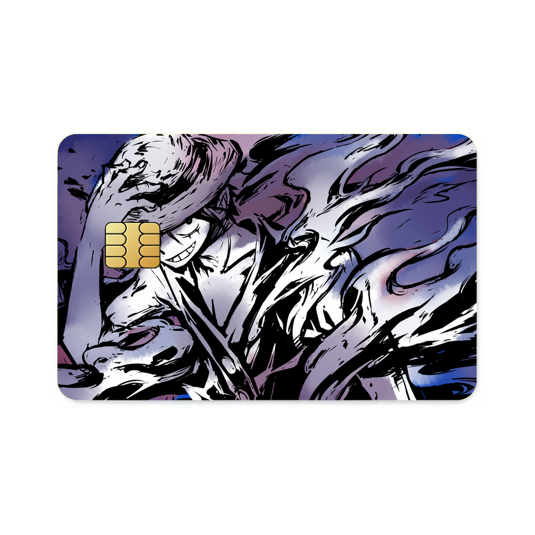 Luffy blue fire Credit Card Skins (4-in-1 Pack)