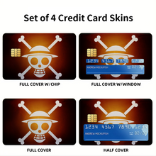 Load image into Gallery viewer, Luffy Jolly Roger  Credit Card Skins (4-in-1 Pack)
