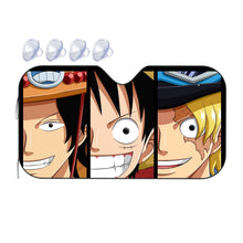 Load image into Gallery viewer, Luffy, Sabo, Ace Car Sunshade
