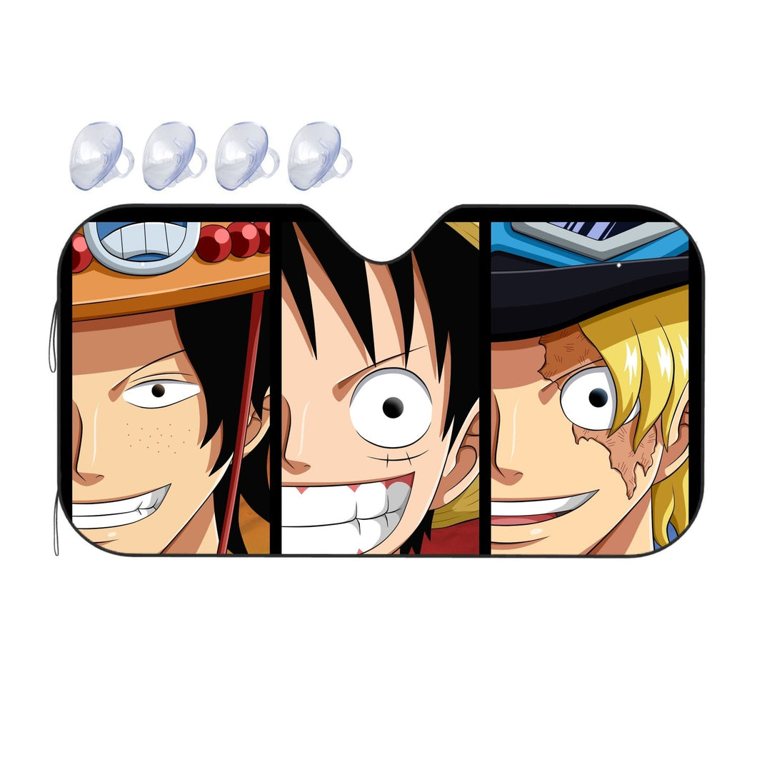 Luffy, Sabo, Ace Car Sunshade