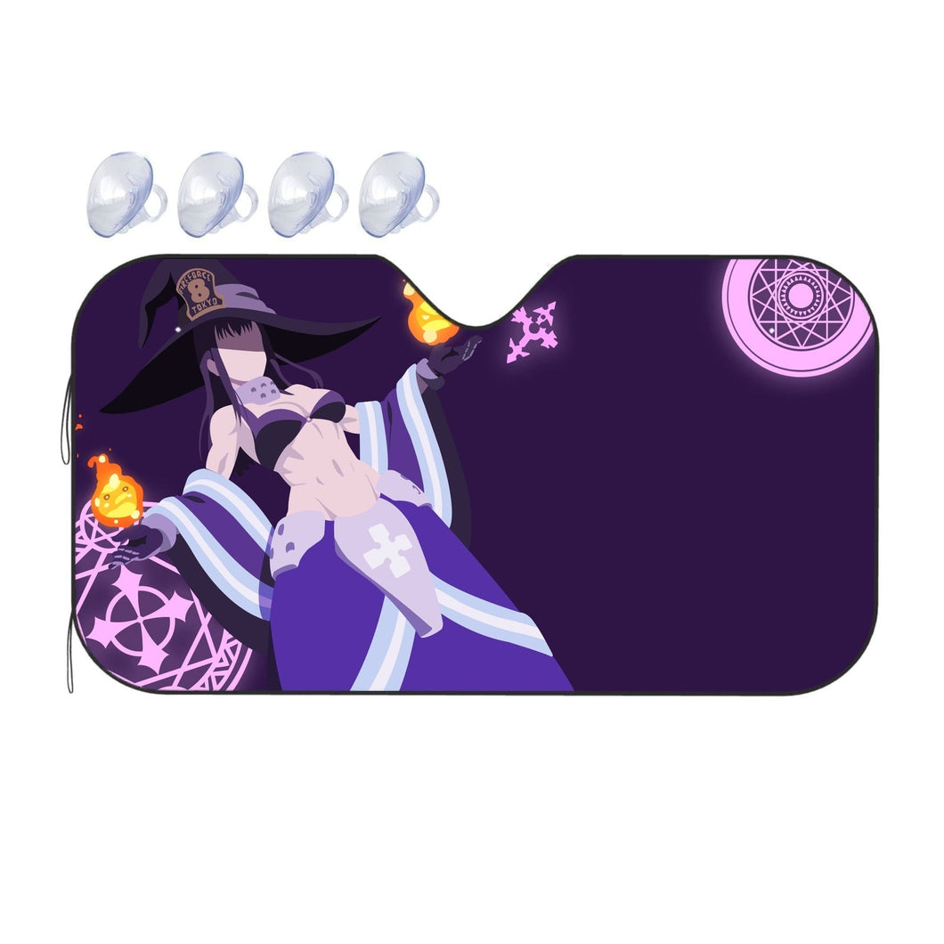Maki Oze from Fire Force Minimalistfor Dekstop  Car Sunshade