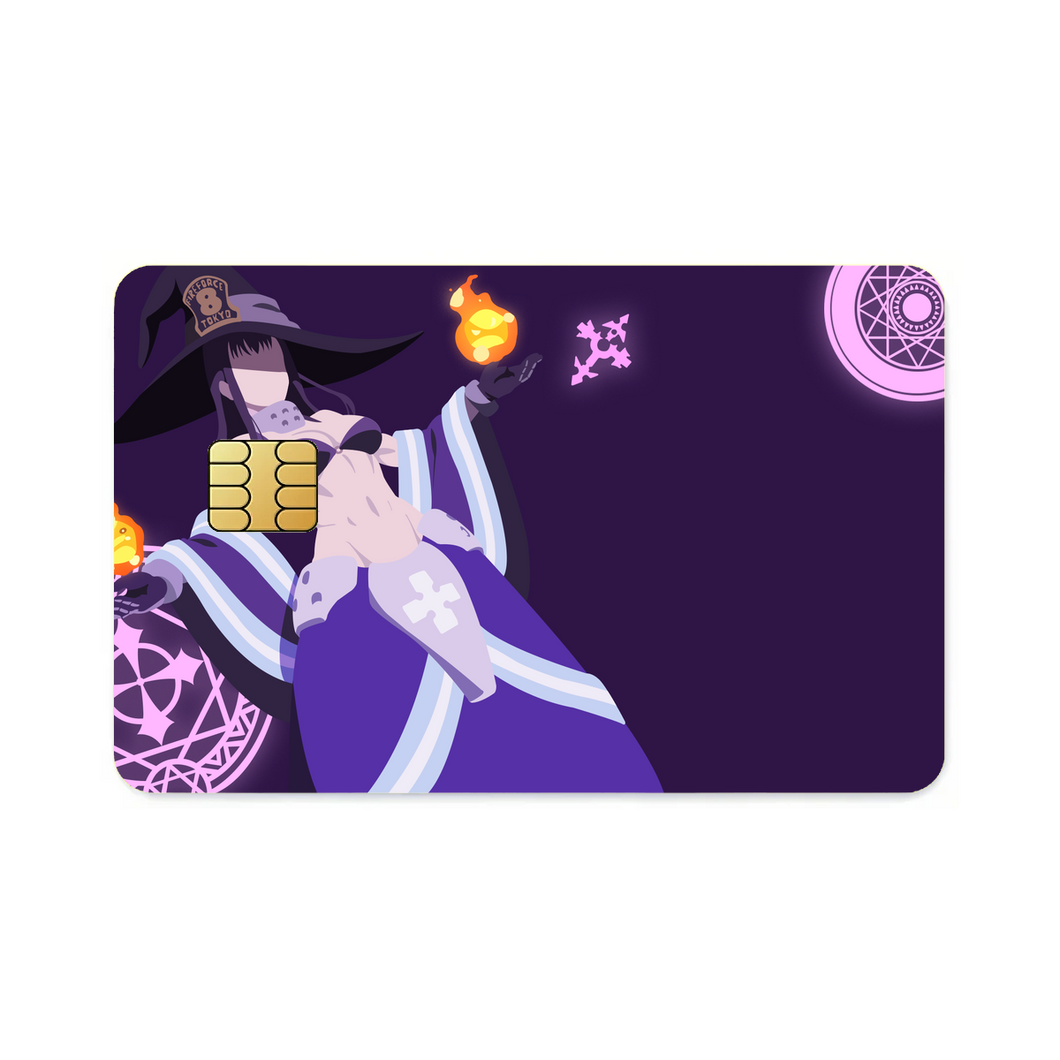 Maki Oze from Fire Force Minimalistfor Dekstop  Credit Card Skins (4-in-1 Pack)