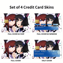 Load image into Gallery viewer, Makise and Mayuri Cosplay  Credit Card Skins (4-in-1 Pack)
