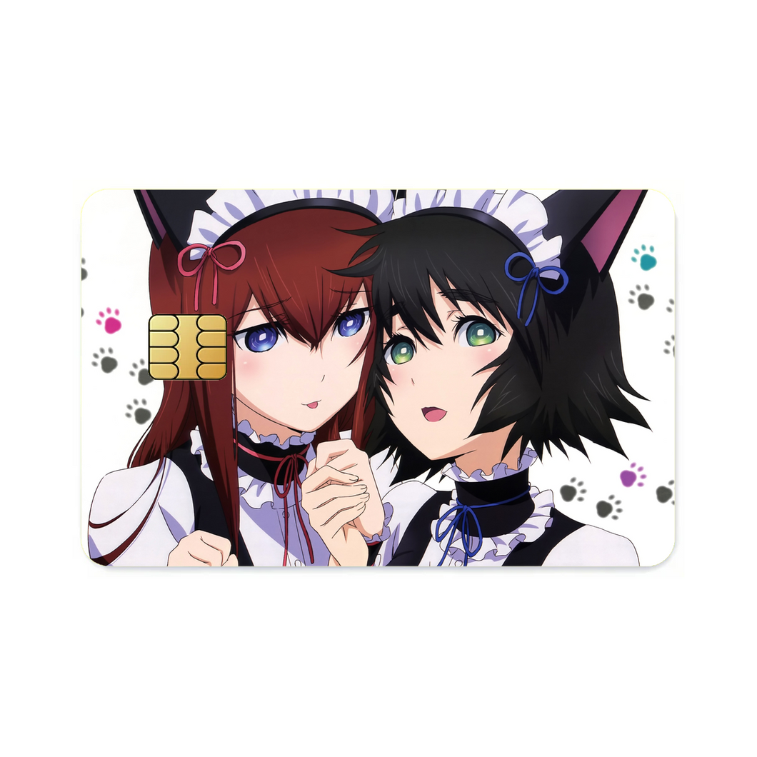 Makise and Mayuri Cosplay  Credit Card Skins (4-in-1 Pack)