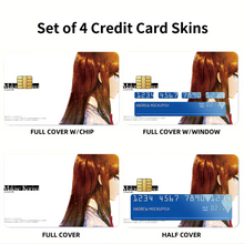 Load image into Gallery viewer, Makise Kurisu  Credit Card Skins (4-in-1 Pack)
