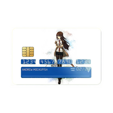 Load image into Gallery viewer, Makise Kurisu Credit Card Skins (4-in-1 Pack)
