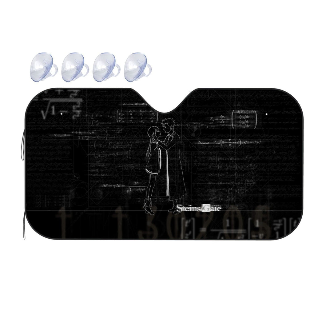 Makise Kurisu & Rintaro Okabe Car Sunshade