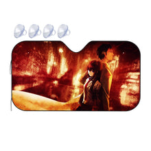 Load image into Gallery viewer, Makise Kurisu &amp; Rintaro Okabe  Car Sunshade
