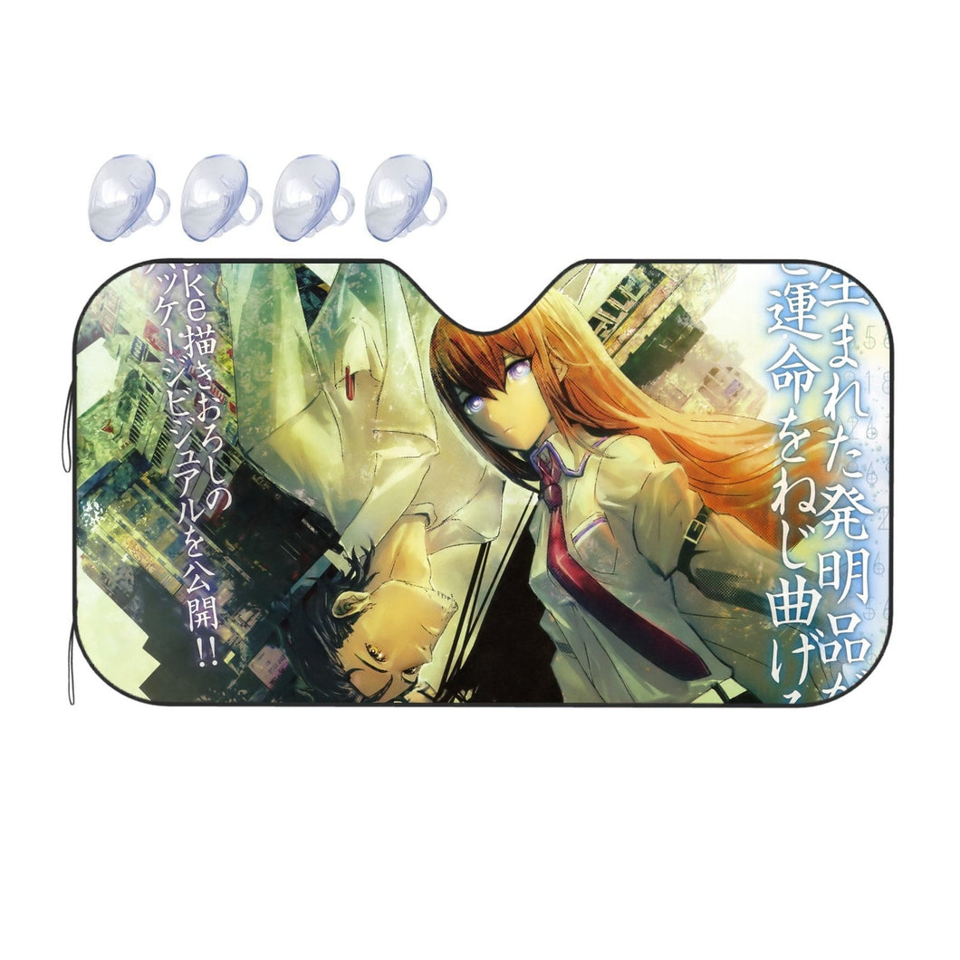 Makise Kurisu & Rintaro Okabe Car Sunshade