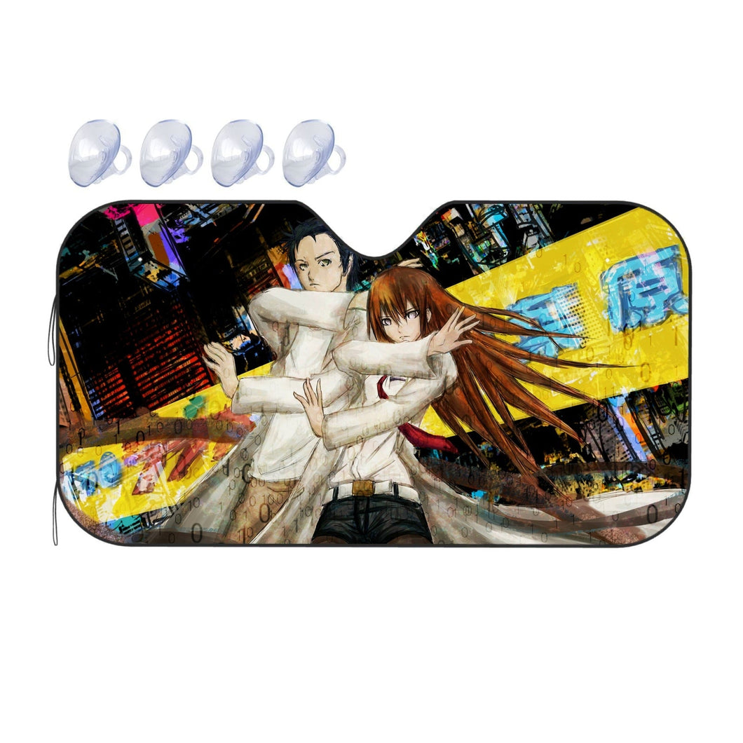 Makise Kurisu & Rintaro Okabe Car Sunshade