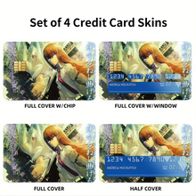 Load image into Gallery viewer, Makise Kurisu &amp; Rintaro Okabe Credit Card Skins (4-in-1 Pack)
