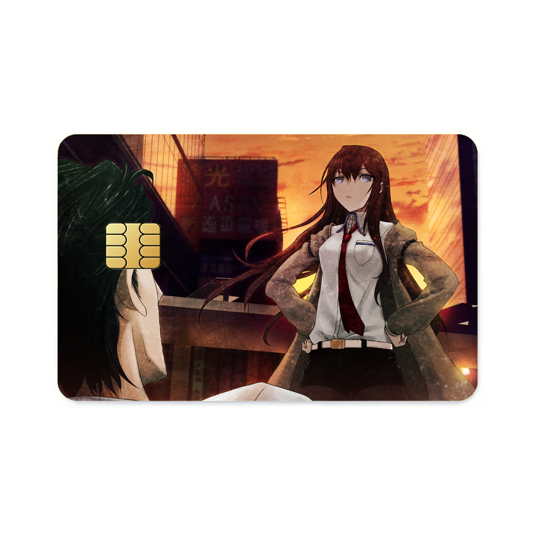 Makise Kurisu & Rintaro Okabe  Credit Card Skins (4-in-1 Pack)