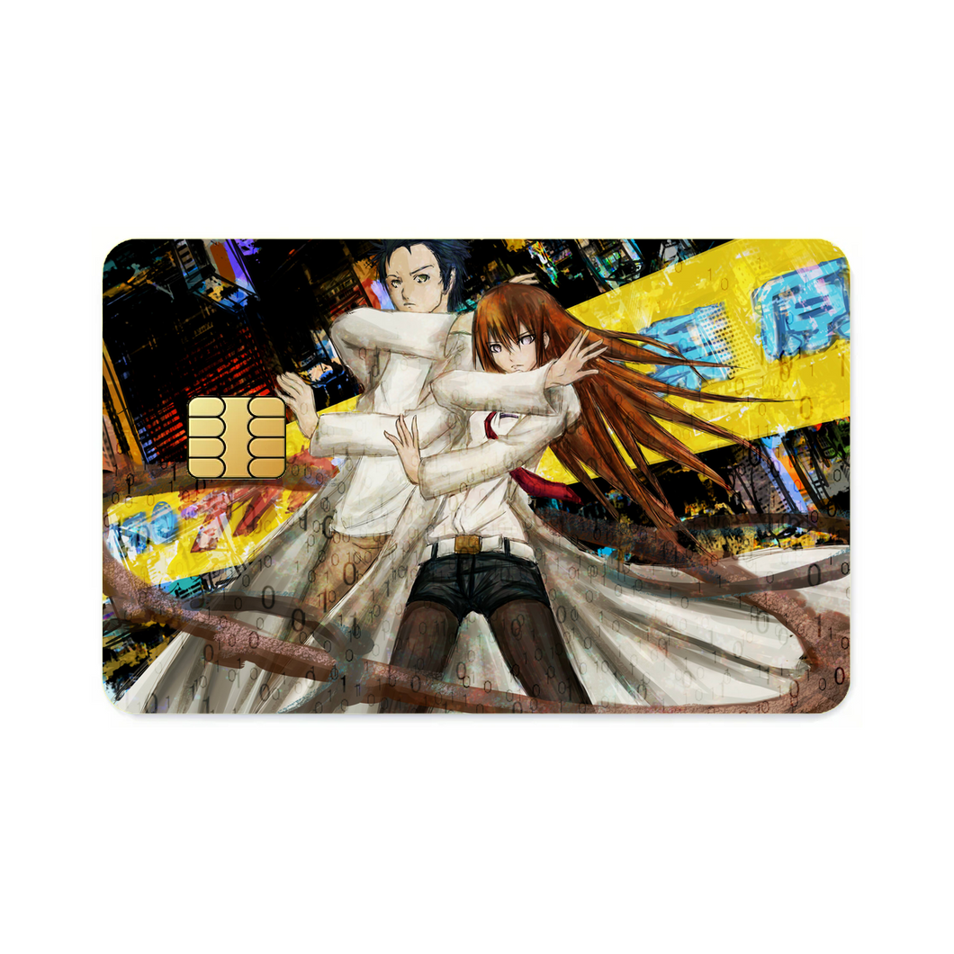 Makise Kurisu & Rintaro Okabe Credit Card Skins (4-in-1 Pack)