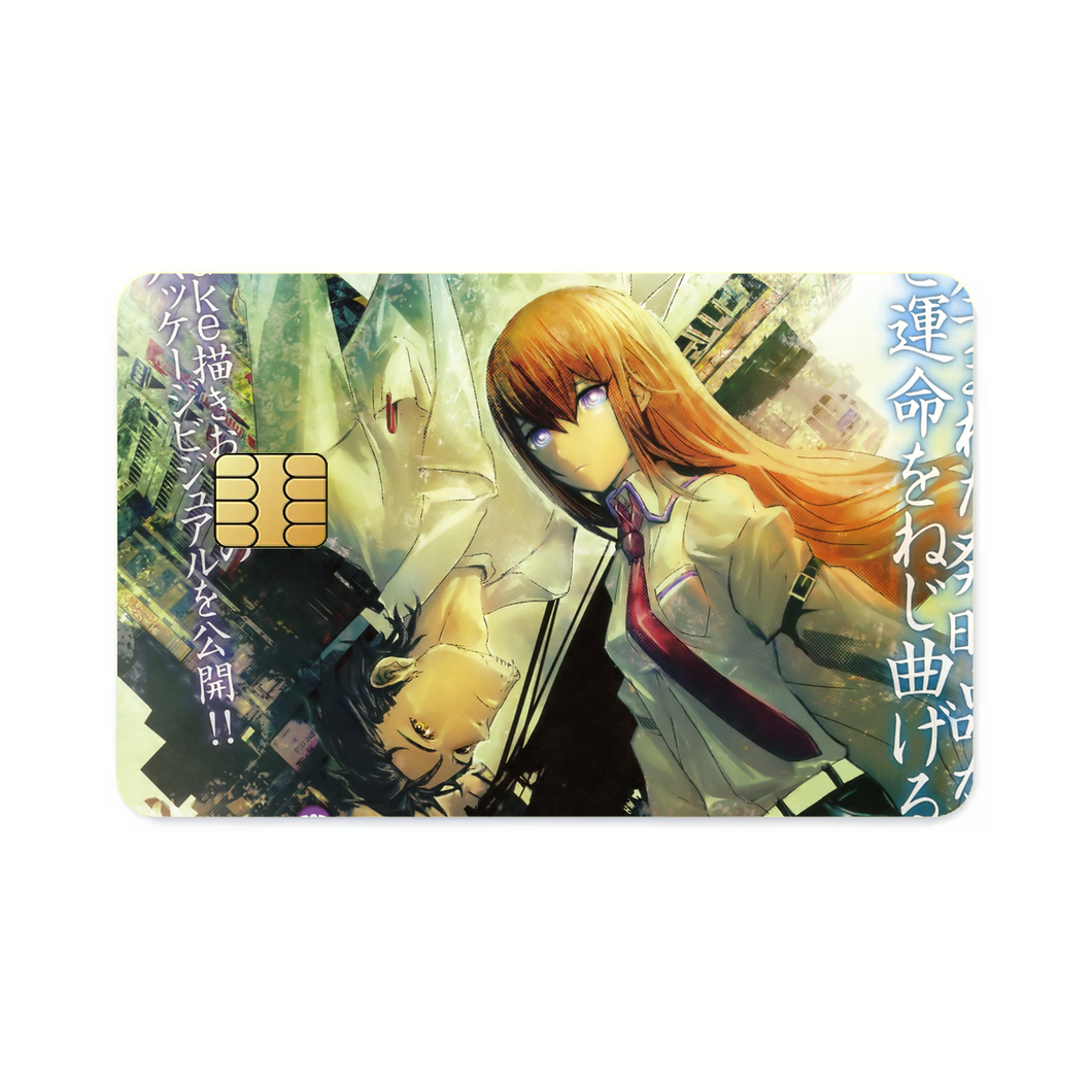 Makise Kurisu & Rintaro Okabe Credit Card Skins (4-in-1 Pack)