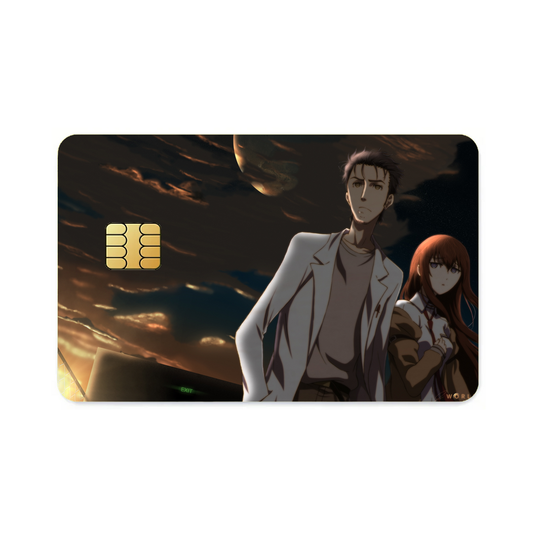 Makise Kurisu & Rintaro Okabe  Credit Card Skins (4-in-1 Pack)