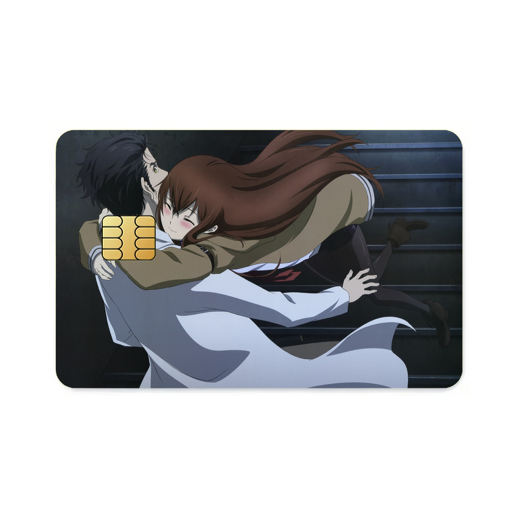 Makise Kurisu & Rintaro Okabe  Credit Card Skins (4-in-1 Pack)