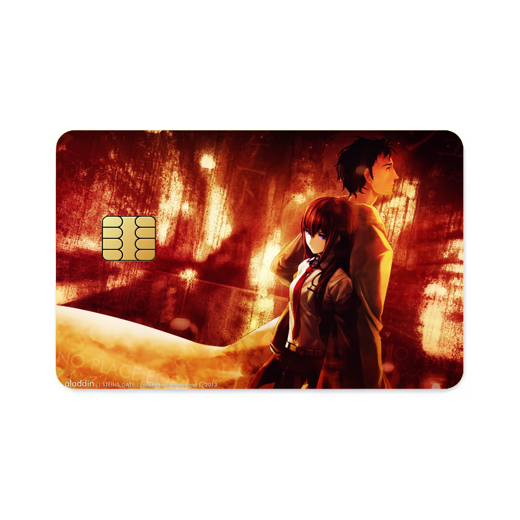 Makise Kurisu & Rintaro Okabe  Credit Card Skins (4-in-1 Pack)