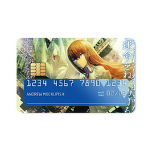 Load image into Gallery viewer, Makise Kurisu &amp; Rintaro Okabe Credit Card Skins (4-in-1 Pack)
