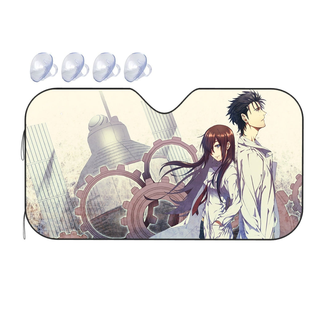 Makise Kurisu & Rintarou Kyouma  Car Sunshade