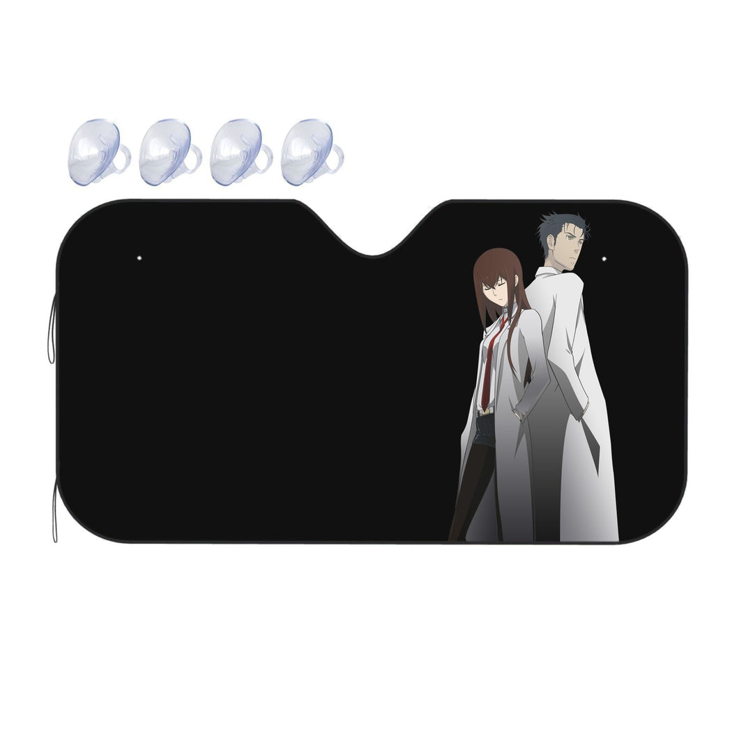 Makise Kurisu & Rintarou Kyouma Car Sunshade