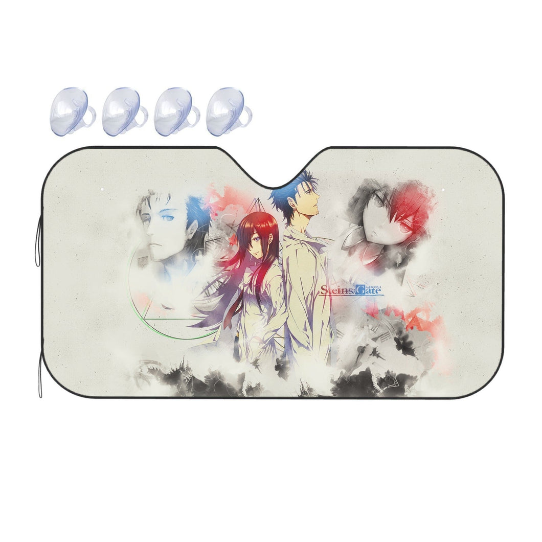 Makise Kurisu & Rintarou Kyouma  Car Sunshade