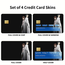 Load image into Gallery viewer, Makise Kurisu &amp; Rintarou Kyouma Credit Card Skins (4-in-1 Pack)
