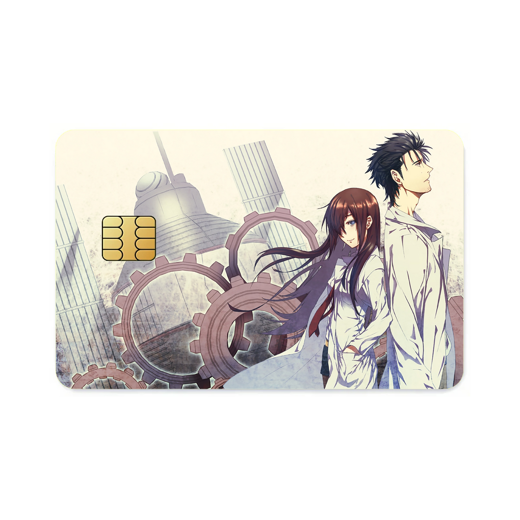 Makise Kurisu & Rintarou Kyouma  Credit Card Skins (4-in-1 Pack)
